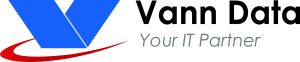 VANN DATA LOGO LANDSCAPE TRANSPARENT BACKGROUND - Black Vann Data - Grey Your IT Partner